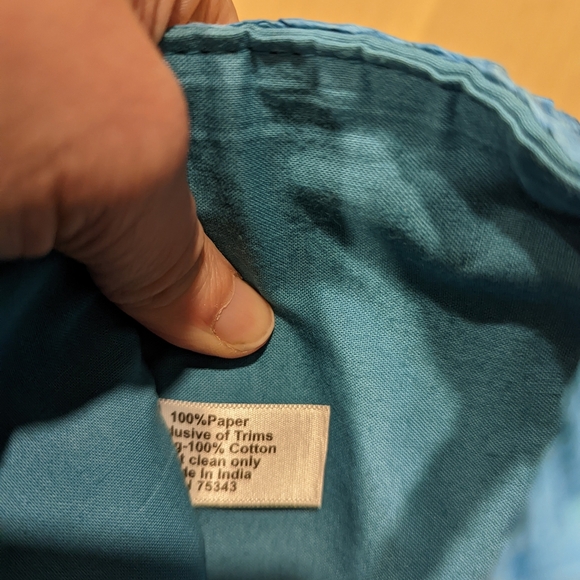 Bright Blue Taffeta Tote Bag - Picture 7 of 10